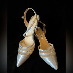 Nina Silver Evening Shoes- 6 1/2 - BNIB